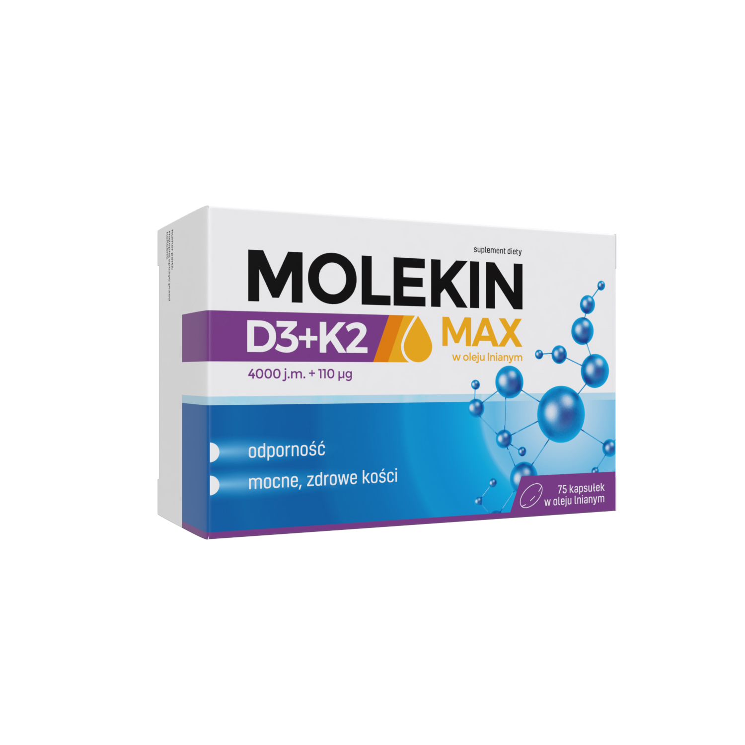 MOLEKIN D3+K2 MAX w oleju lnianym