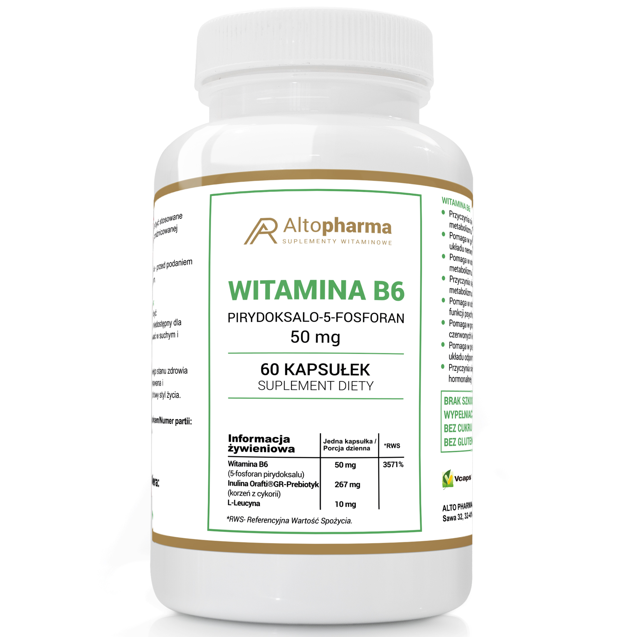 WITAMINA B6 P-5-P 50 mg KOENZYMATYCZNA