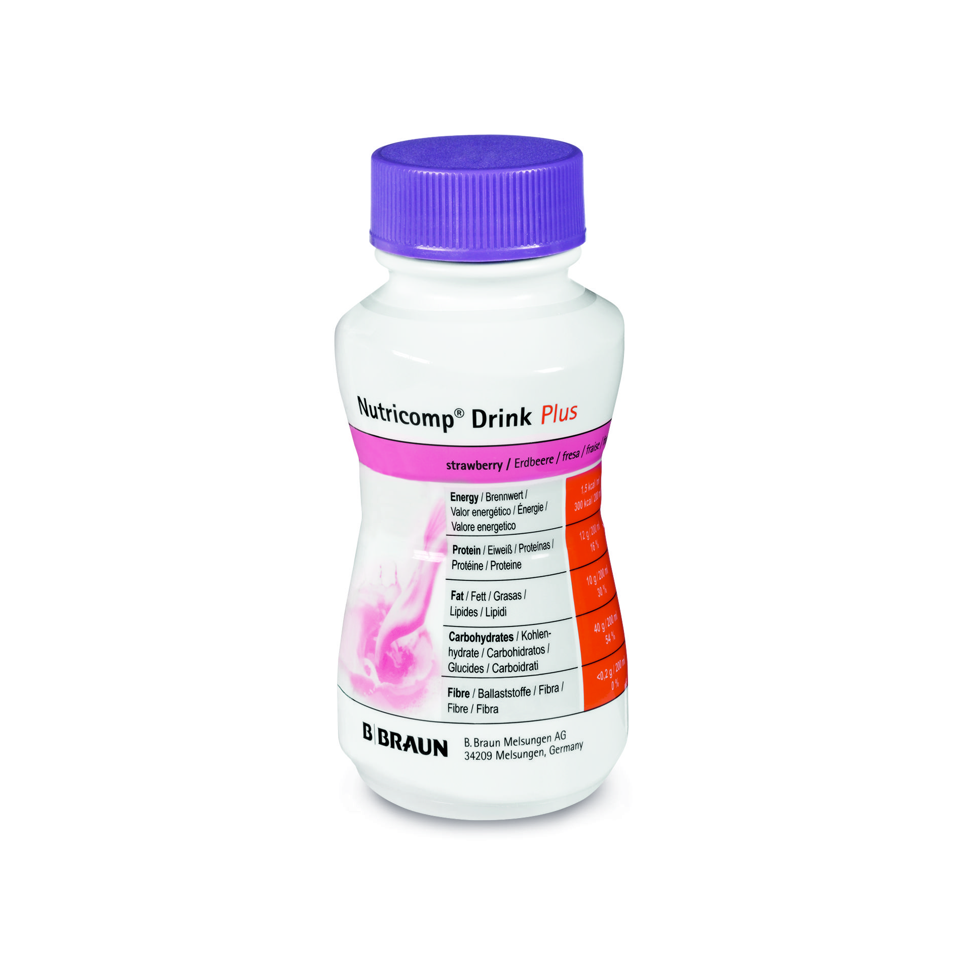 Nutricomp Drink Plus o smaku truskawkowym