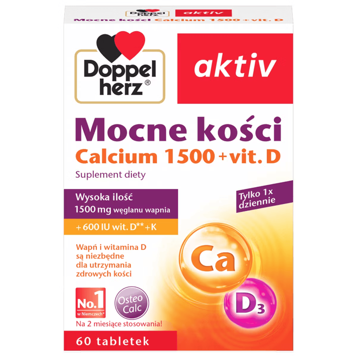 Doppelherz aktiv Mocne kości Calcium 1500 + witamina D