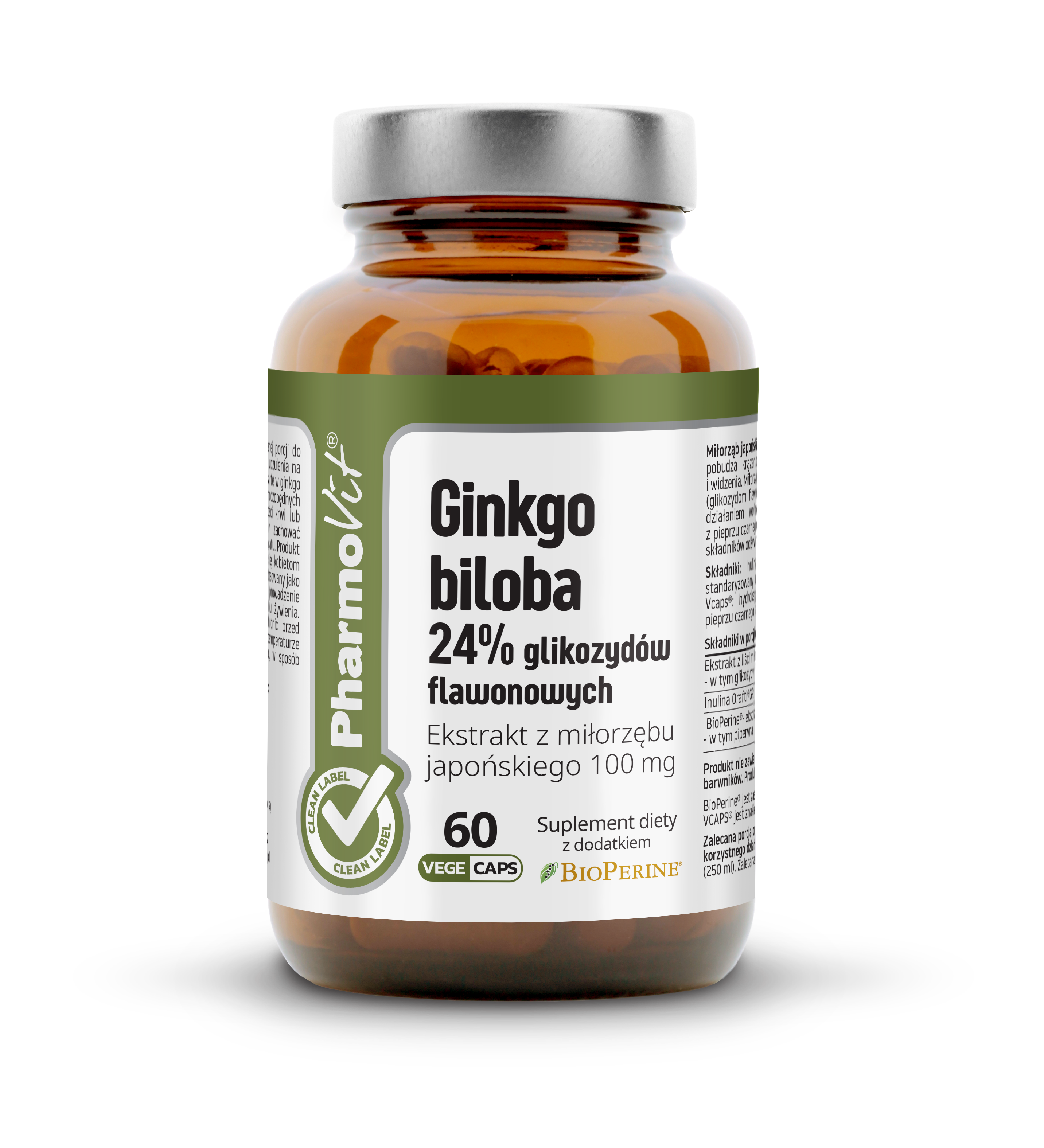 Ginkgo biloba 24% glikozydów Pharmovit